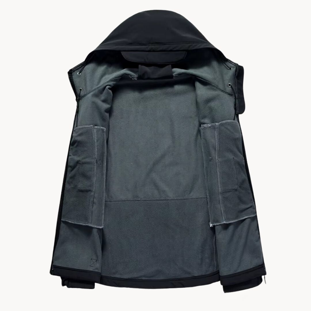 Giacca con zip e cappuccio da uomo - Ideale per l'inverno e il freddo